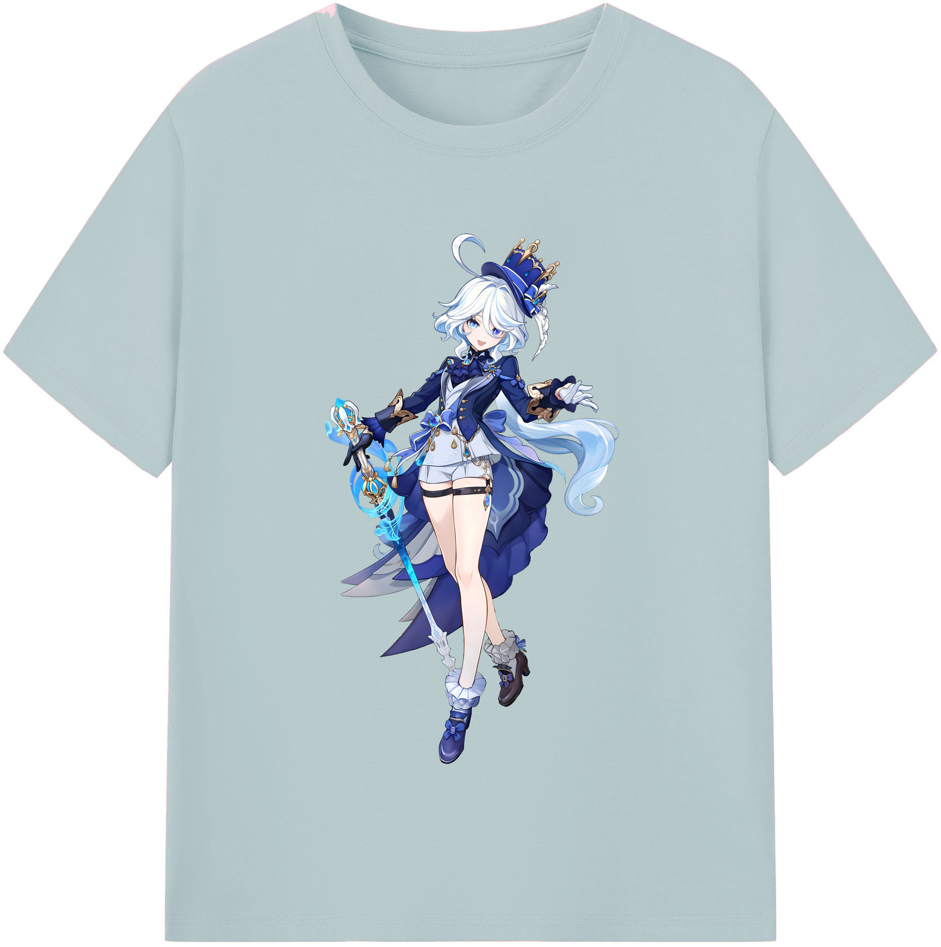 げんし神 フリーナ genshin Furina 綿100％半袖Tシャツ（フロントプリント）